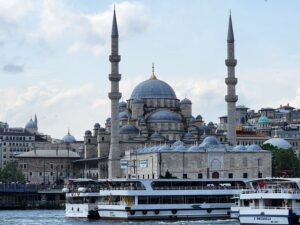 Istanbul's skyline along the water